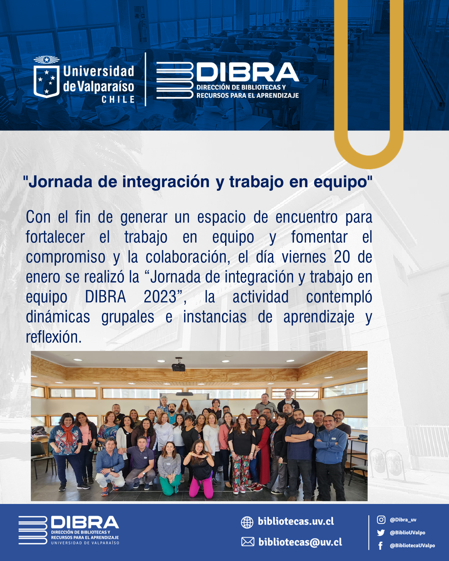 Jornada de integración y trabajo en equipo DIBRA 2023